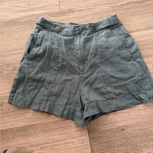 Madewell Teal Linen Shorts Sz 4